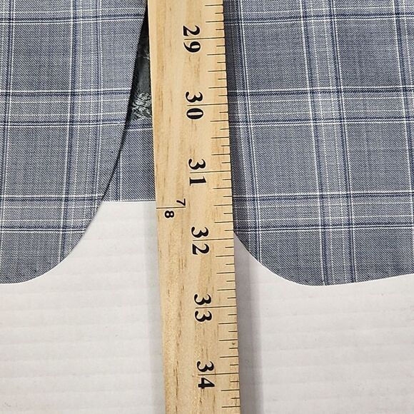 John W Nordstrom Grey Wool/Silk Windowpane Plaid Sports Coat, Mens 44L - Picture 12 of 12